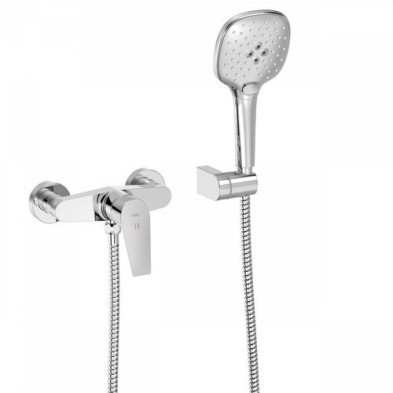 Monomando Mural Ducha 120x120mm Cromo TRES