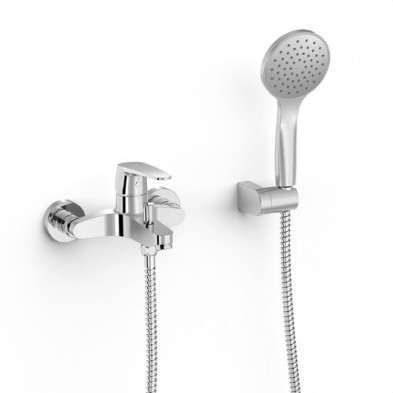 Monomando Mural Bañera y Ducha FLAT ESSENTIAL Cromo TRES