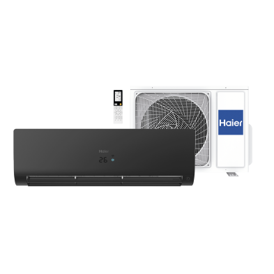 Conjunto Split Pared y Unidad Exterior FLEXIS PLUS Inverter R32 A+++ con UVC. Negro Mate.