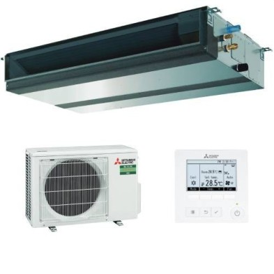 Conjunto Conducto Mitsubishi Electric MSPEZ-VJA2 Standard Inverter (3.6 a 12.1 kW). Bajo Perfil.