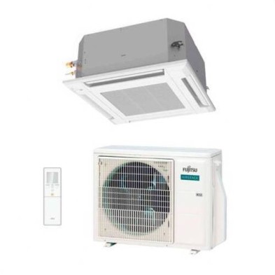 Conjunto Cassette Fujitsu AUY-KA 3D Airflow (5.2 a 9.5 kW). Flujo Circular 360º y Detector de Personas.