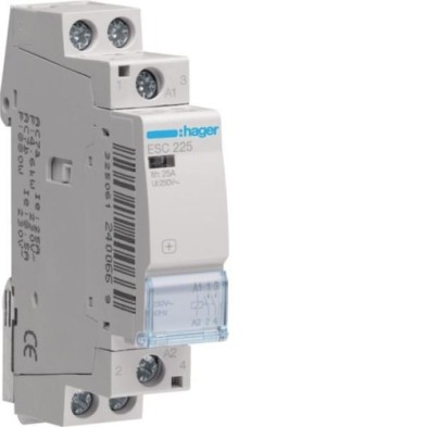 Contactor Modular Bipolar HAGER 2NA Bobina 230V (Estándar)