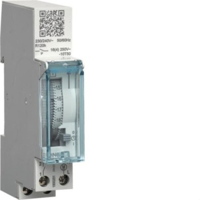 Interruptor Horario HAGER EHN011 Esfera Diaria 1NA (Con Reserva 200h)