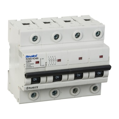Interruptor automático magnetotérmico RV303HC4 4P curva C 10kA Revalco
