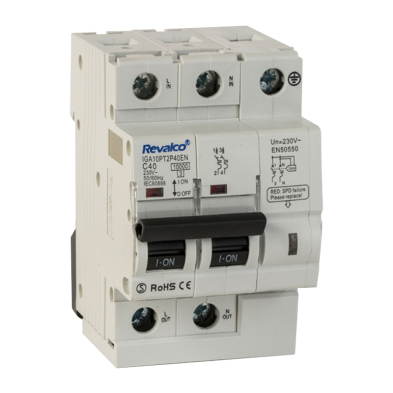 Protector de sobretensiones con IGA IGA10PT 1P+N 3 módulos 15kA Revalco