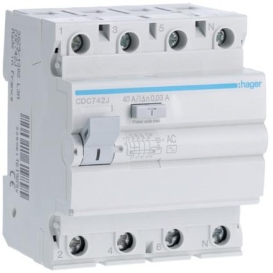 Interruptor diferencial 4P 30mA Tipo AC