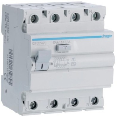 Interruptor diferencial 4P 300mA Tipo AC