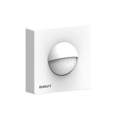 Detector de movimiento y presencia PIR 180° superficie pared DINUY