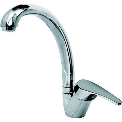 Monomando Fregadero Vertical Caño Tubo ECO-TRES Cromo TRES