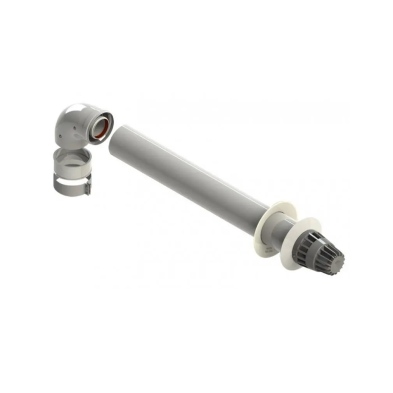 Kit salida completa horizontal Ø 60/100mm con toma para análisis de la combustión