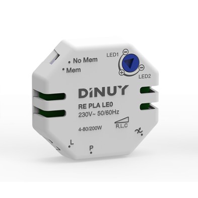 Dinuy RE PLA LE0 Regulador LED 2 Hilos 230V sin Neutro