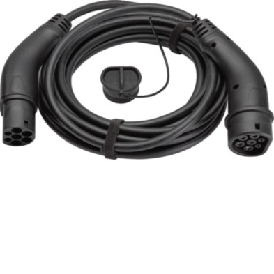Cable de Recarga para Vehículo Eléctrico Hager Modo 3 Tipo 2 a Tipo 2 32A Monofásico 5m