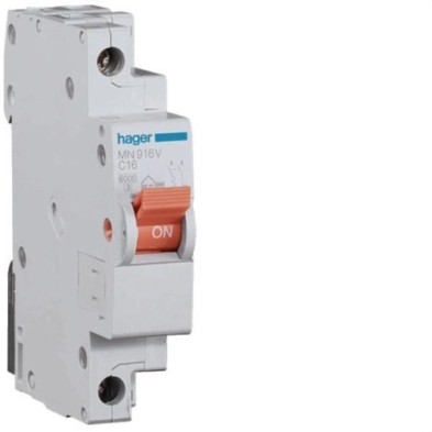 Interruptor automático magnetotérmico MN 1P+N curva C 6kA Hager
