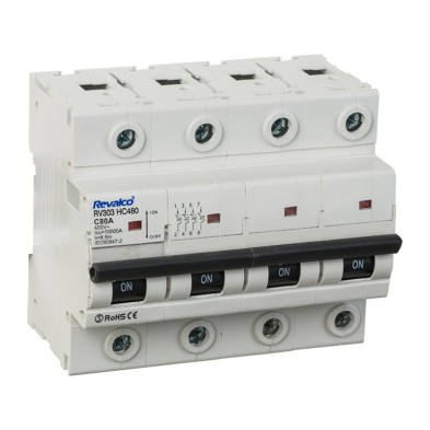 Interruptor automático magnetotérmico RV303HC4 4P curva C 10kA Revalco