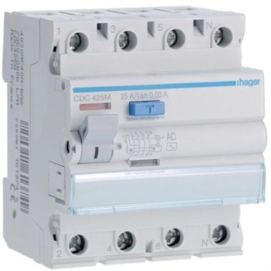 Interruptor diferencial 4P 30mA Tipo AC